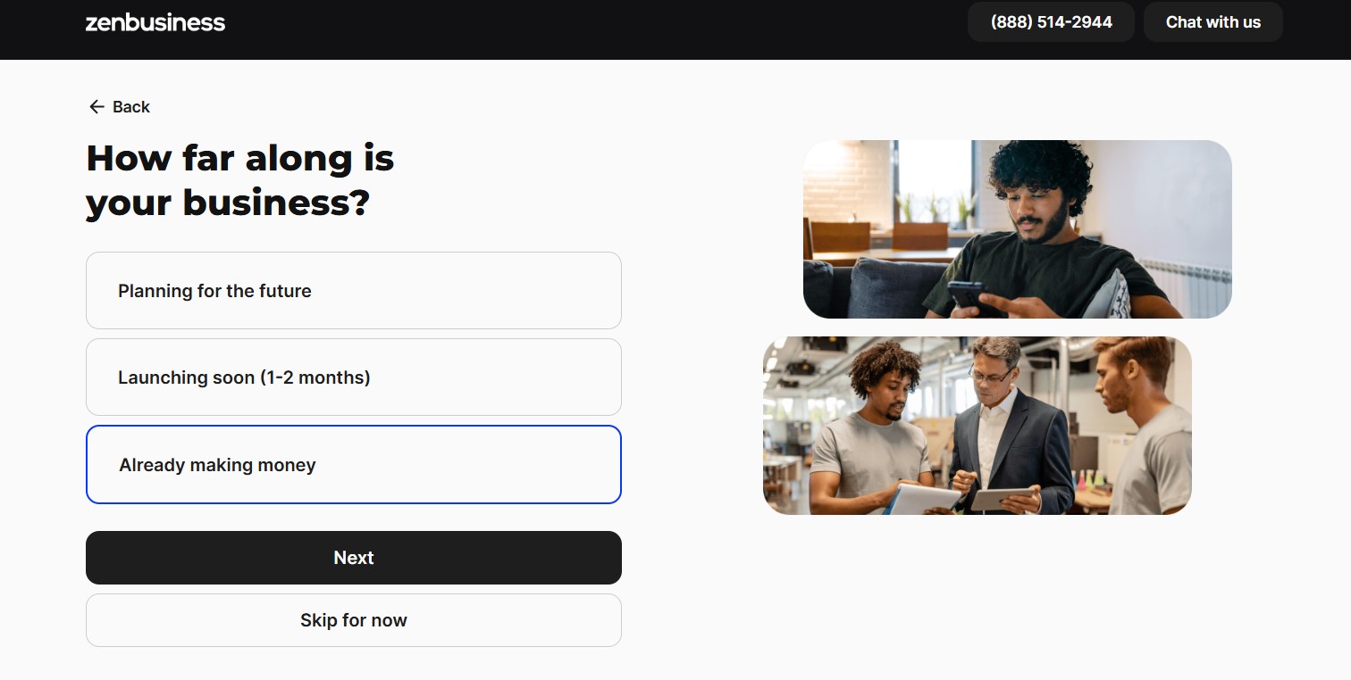 ZenBusiness Business Registration