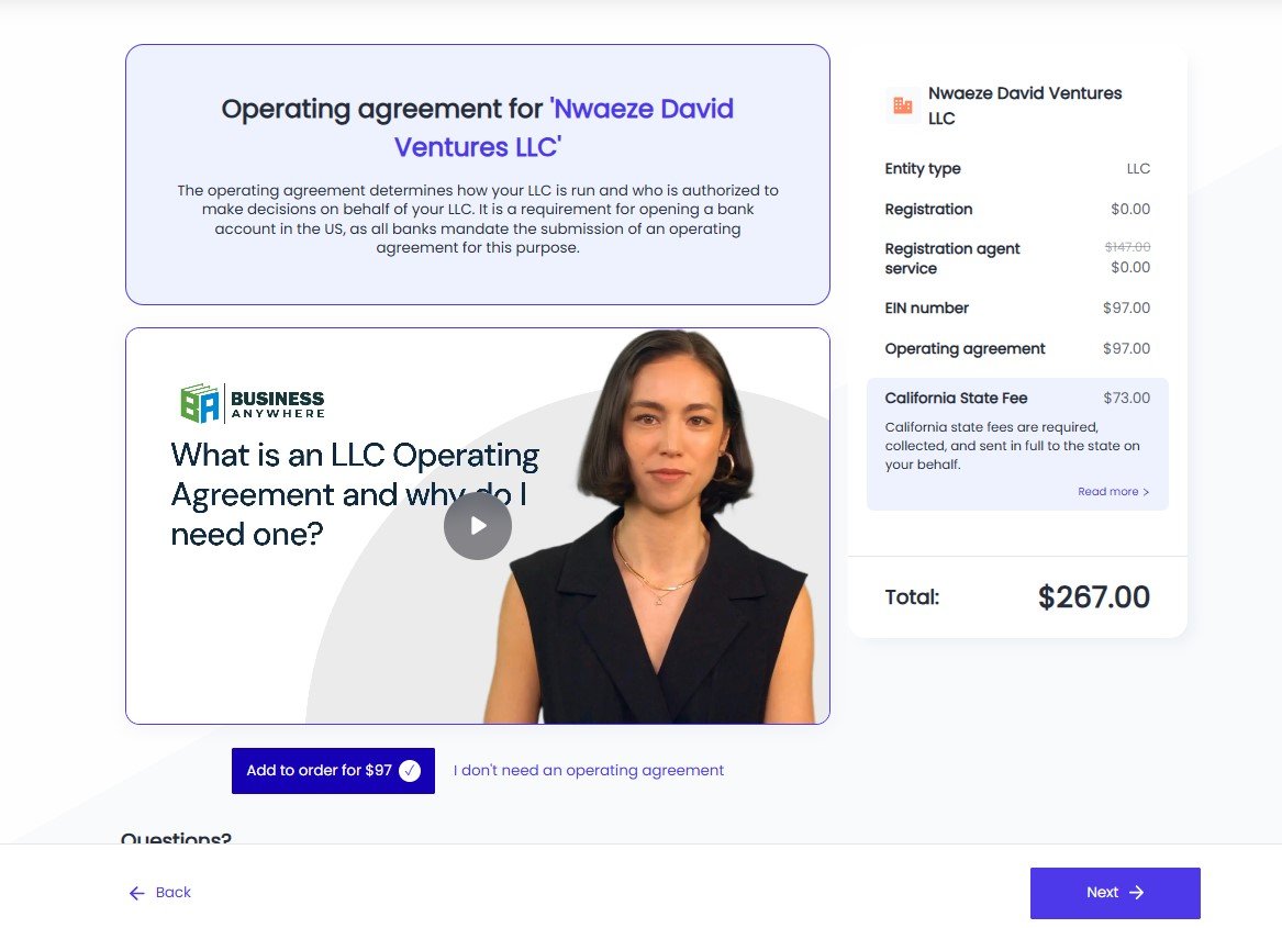 Business Anywhere Business Registration