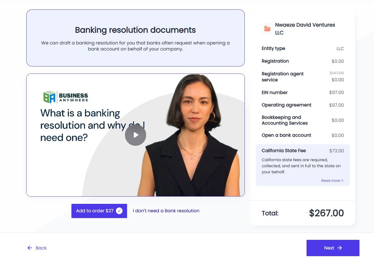 Business Anywhere Business Registration