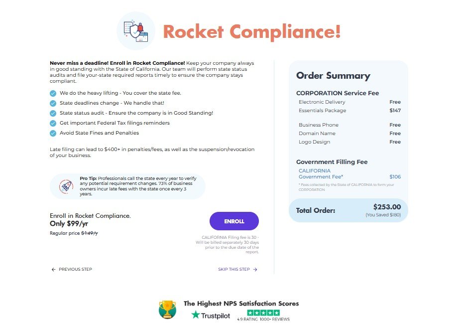 Business Rocket Business Registration in the USA