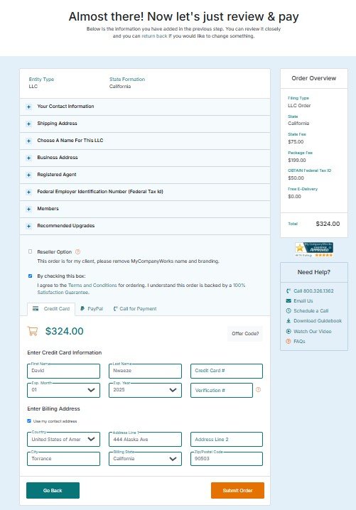 MyCompanyWorks Business Registration in the USA