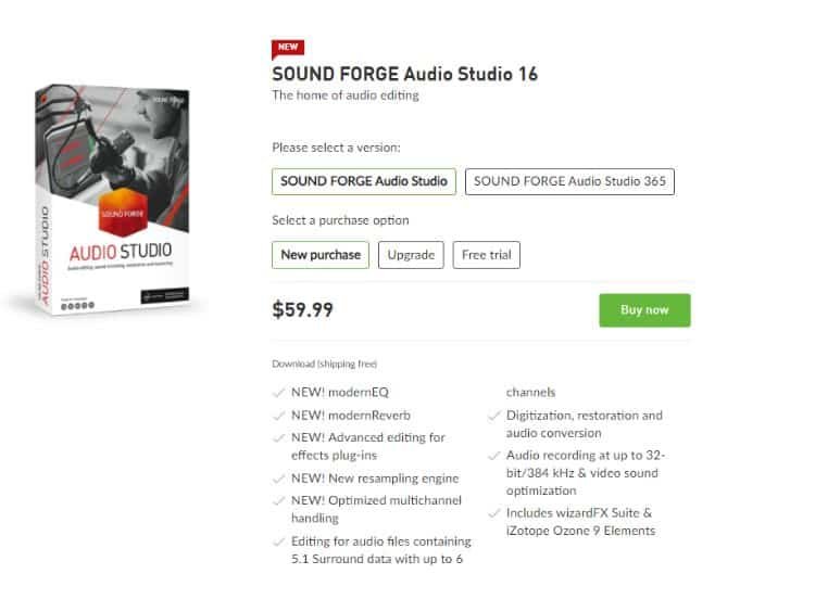 sound forge pricing