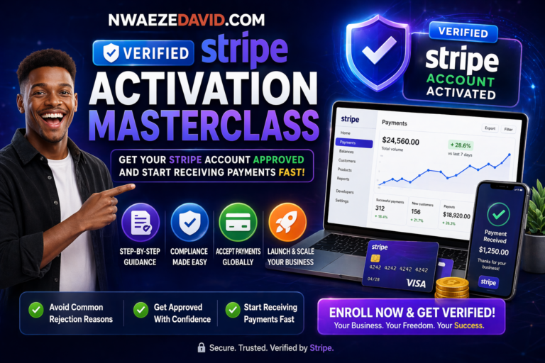 Stripe Activation Masterclass 1 Stripe Masterclass | Stripe Account Creation Course