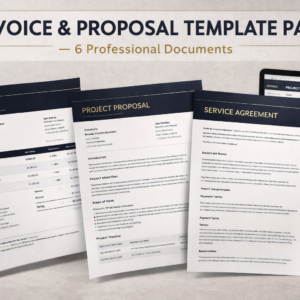 invoice and proposal template pack Freelancer Invoice Template Pack