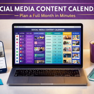social media content calendar Social Media Content Calendar Template