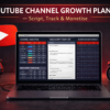 youtube channel growth planner YouTube Channel Growth Planner | YouTube Growth Planner Template | YouTube Monetization Blueprint Book
