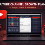 YouTube Channel Growth Planner | YouTube Growth Planner Template | YouTube Monetization Blueprint Book